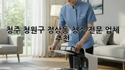 청주 청원구 정상동 청소 전문 업체 추천
